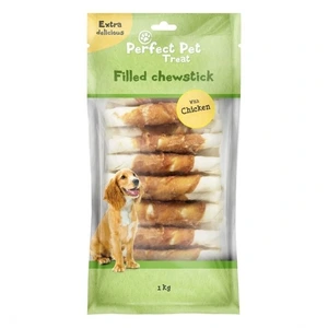 Perfect Pet fylte tyggepinner med kylling til hund 13 cm 1 kg