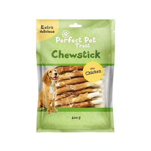 Perfect Pet viklet tyggebein med kylling til hund 13 cm 400 g