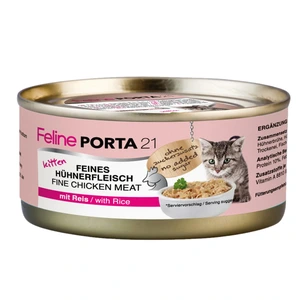 Porta21 Feline Sensitive våtfôr med kylling og ris til kattunge 156 g