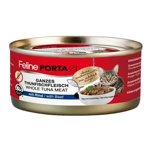 Porta21 Feline tunfisk med oksekjøtt våtfôr til katt 156 g