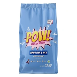 POW! tørrfôr med hvit fisk og ris til hund 12 kg