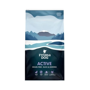 Prima Dog Adult All Breed Active Grain Free tørrfôr med and og sild til hund 10 kg