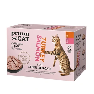 PrimaCat Classic Sterilized våtfôr i saus til katt 12 x 85 g
