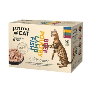 PrimaCat Classic våtfôr i saus til katt 12 x 85 g
