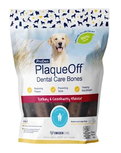 ProDen PlaqueOff Dental Care Bones med kalkun til hund 482 g
