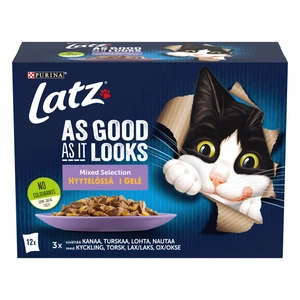 Purina Latz Agail blandet utvalg våtfôr i gel til katt 12 x 85 g