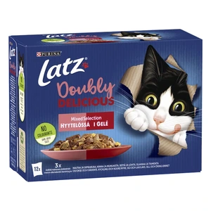 Purina Latz Doubly Delicious i gelé våtfôr til katt 12 x 85 g