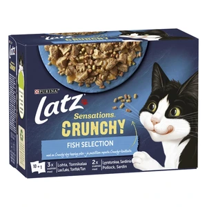 Purina Latz Sensations Knasende fisk i gelé til katt 10 x 85 g