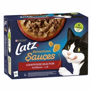 Purina Latz Sensations Landlig våtfôr i saus til katt 12 x 85 g