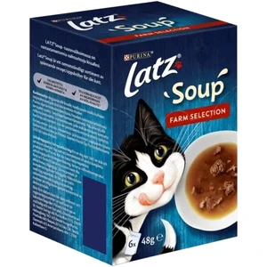 Purina Latz Soup Farm Selection våtfôr til katt 6 x 48 g