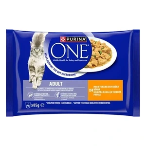 Purina ONE Voksen våtfôr til katt 4 x 85 g