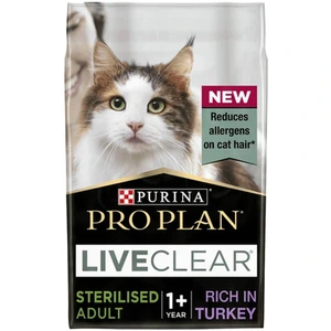 Purina Pro Plan LiveClear Sterilised 1+ tørrfôr med kalkun til katt 1,4 kg