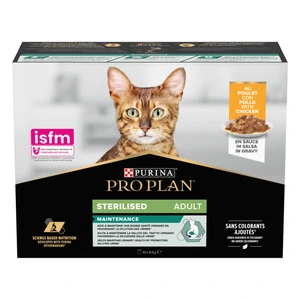 Purina Pro Plan Sterilised våtfôr med kylling i saus til katt 10 x 85 g