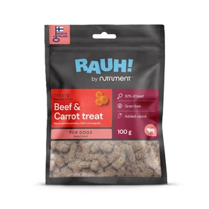 Rauh! godbit med storfe og gulrot til hund 100 g