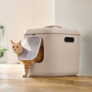 Rotho MyPet Biala kattetoalett med tak XL beige 61,4 x 49,9 x 57,6 cm