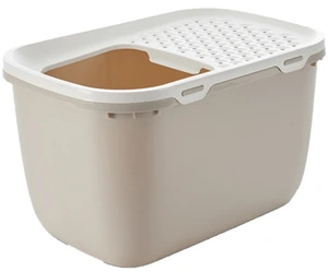 Savic Hop In Giant kattetoalett med tak beige 74 x 50 x 43 cm