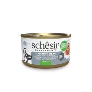 Schesir Complements med tunfisk og blekksprut i gelé til katt 70 g