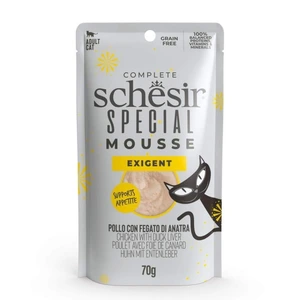 Schesir Special Mousse Exigent med kylling og andelever våtfôr til katt 70 g