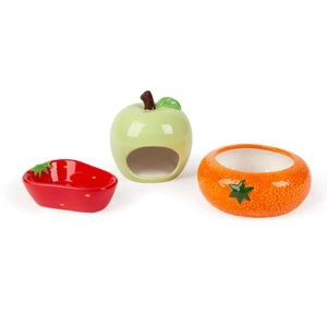 Scruffs Fruit Ceramic matskåler til smådyr, sett