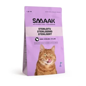 SMAAK Sterilised tørrfôr med kylling til katt 1,5 kg