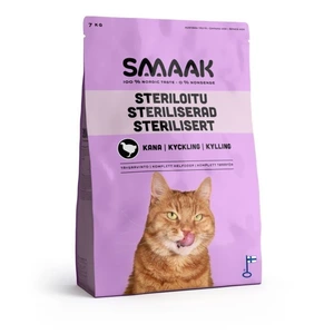 SMAAK Sterilised tørrfôr med kylling til katt 7 kg