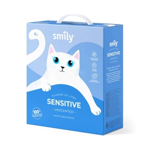 Smily White bentonitt kattesand uten duft 6 l