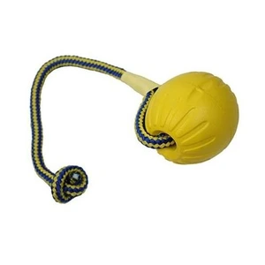 StarMark Swing & Fling Durafoam Fetch Ball på tau gul Medium
