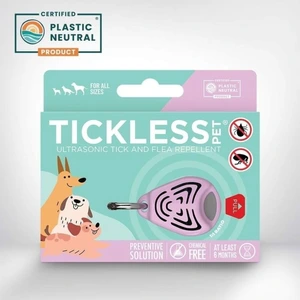 Tickless flått- og loppeavviser med ultralyd til kjæledyr rosa
