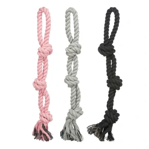 Trixie flosstugg med tre knuter blandede farger 60 cm
