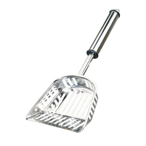 Trixie kattesandspade i rustfritt stål grå medium