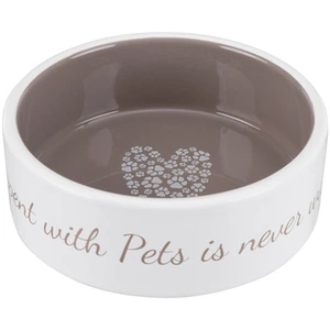 Trixie Pet's Home keramikkskål kremfarget/taupe 0,8 l ø 16 cm