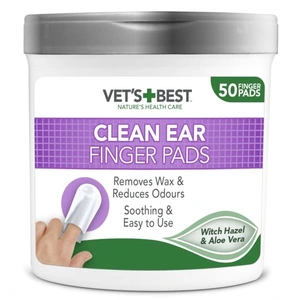 Vet's Best Clean Ear Finger Pads 50 stk