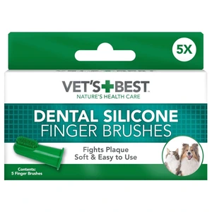 Vet's Best fingerbørster i silikon til hund og valp 5 stk