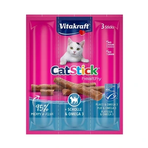 Vitakraft CatSticks Mini rødspette og Omega3 6 g x 3 stk