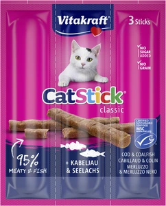 Vitakraft CatSticks Mini torsk og tunfisk 3 x 6 g