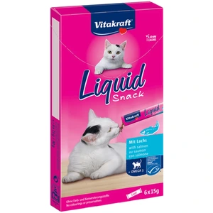 Vitakraft flytende kattesnacks med laks 6 x 15 g