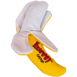 Yeowww! skrellet banan katteleke med kattemynte gul 17 cm