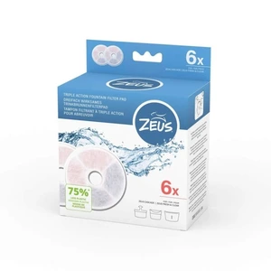 Zeus Triple Action filter til drikkefontene 6 stk