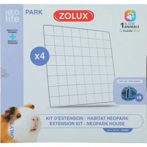 Zolux Nlife Habitat ekstra gitter til Neopark modulært marsvinbur 4 stk 35 x 35 x 35 cm