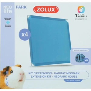 Zolux Nlife Habitat ekstra plater til Neopark modulært marsvinbur 4 stk 35 x 35 x 35 cm